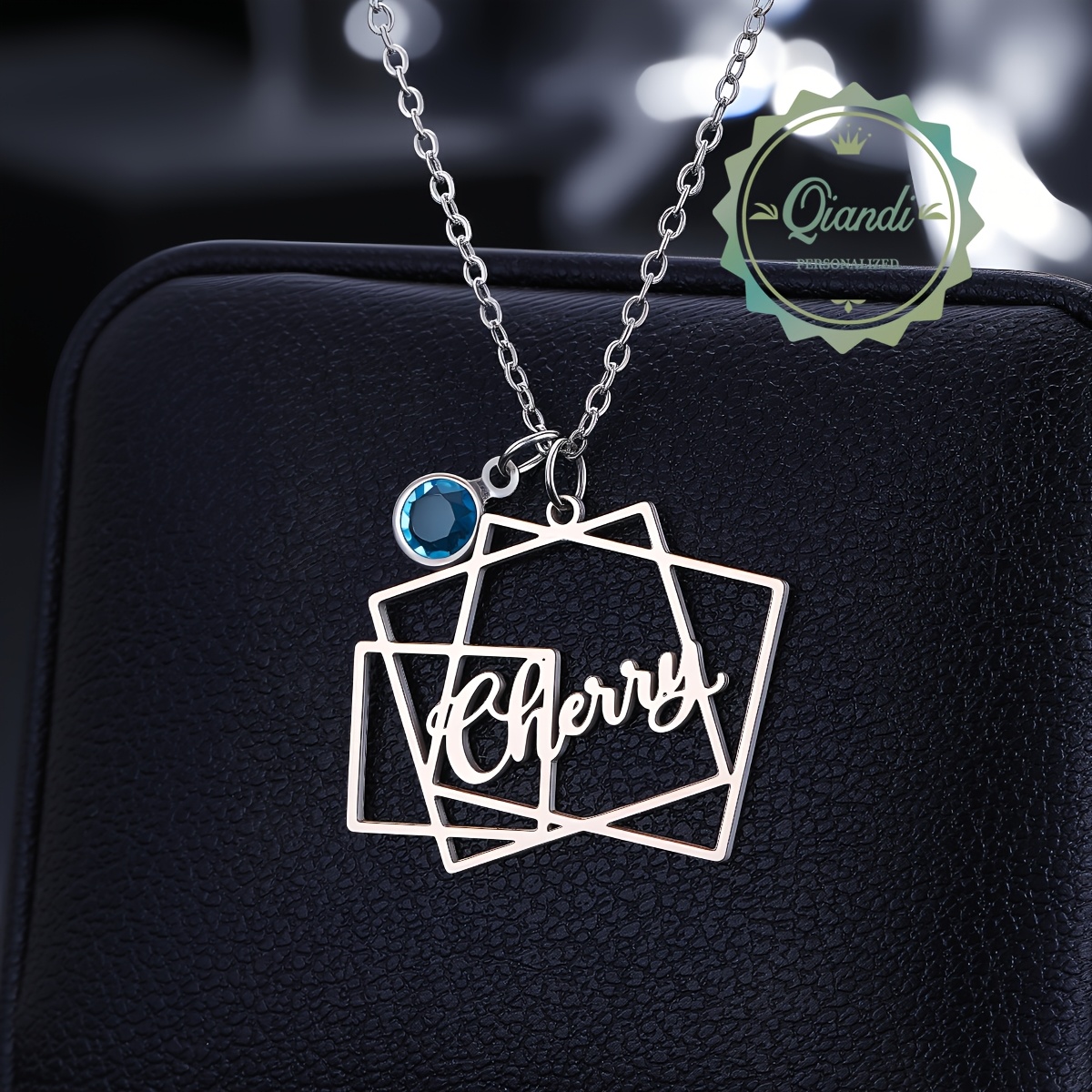 Personalized Layered Geometric Stainless Steel Necklace